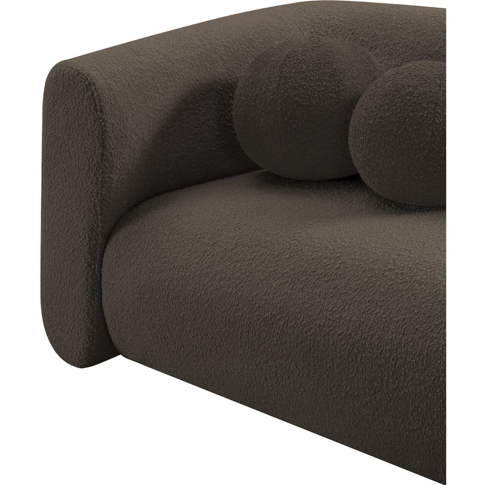 Abbington Brown Boucle Fabric Loveseat. Picture 10