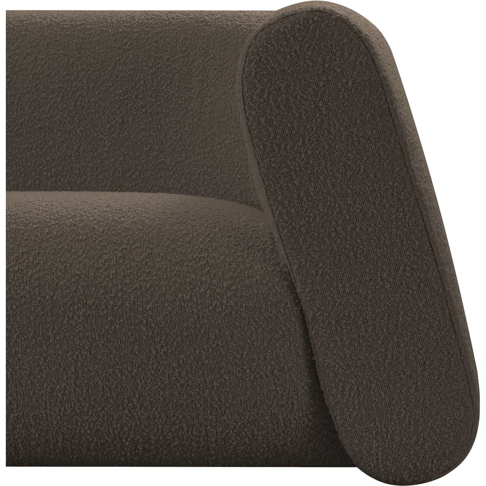 Abbington Brown Boucle Fabric Loveseat. Picture 11
