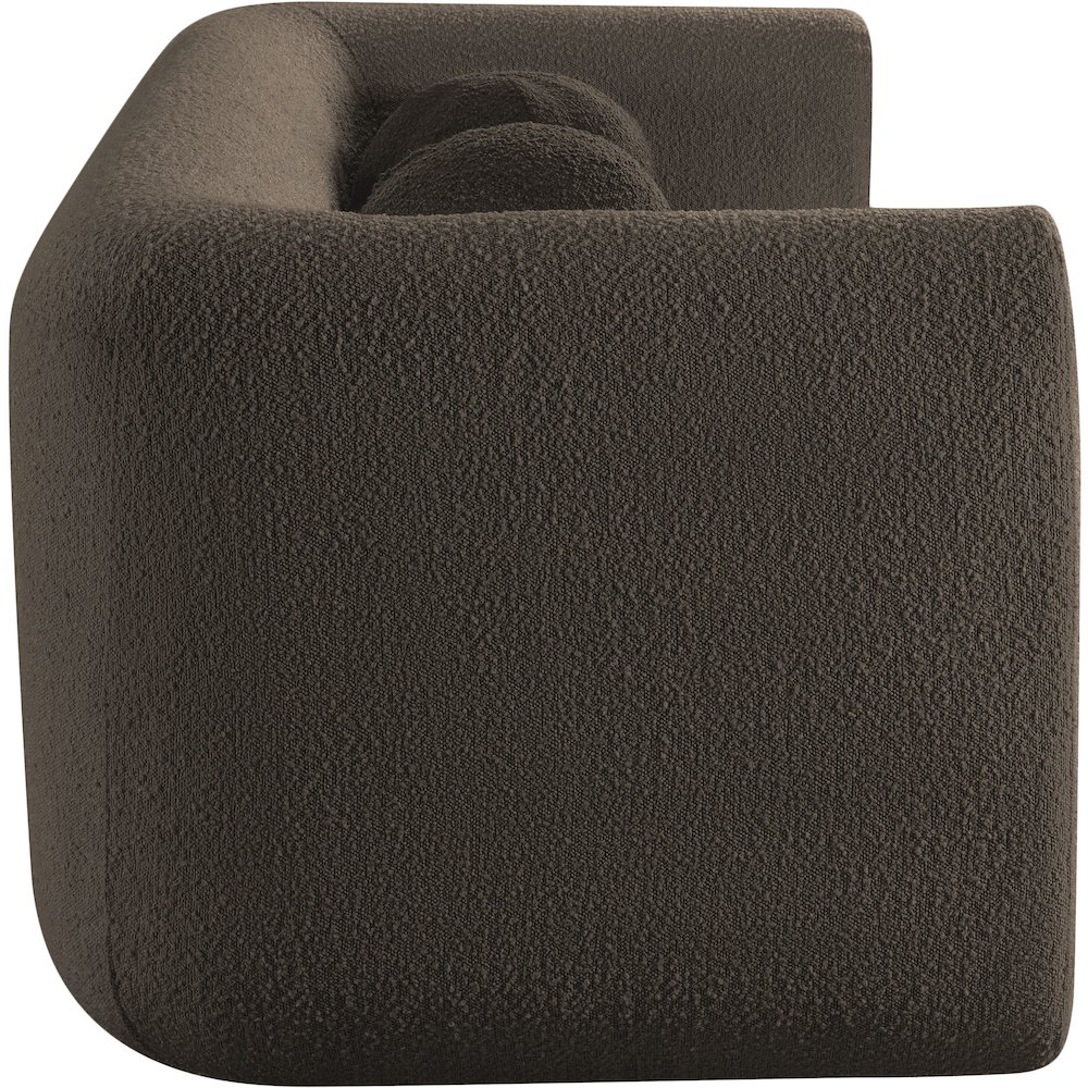 Abbington Brown Boucle Fabric Loveseat. Picture 8