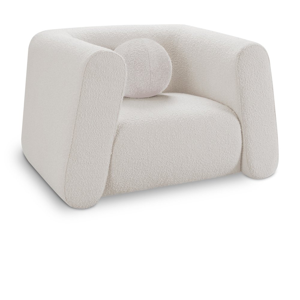 Abbington Cream Boucle Fabric Chair. Picture 1