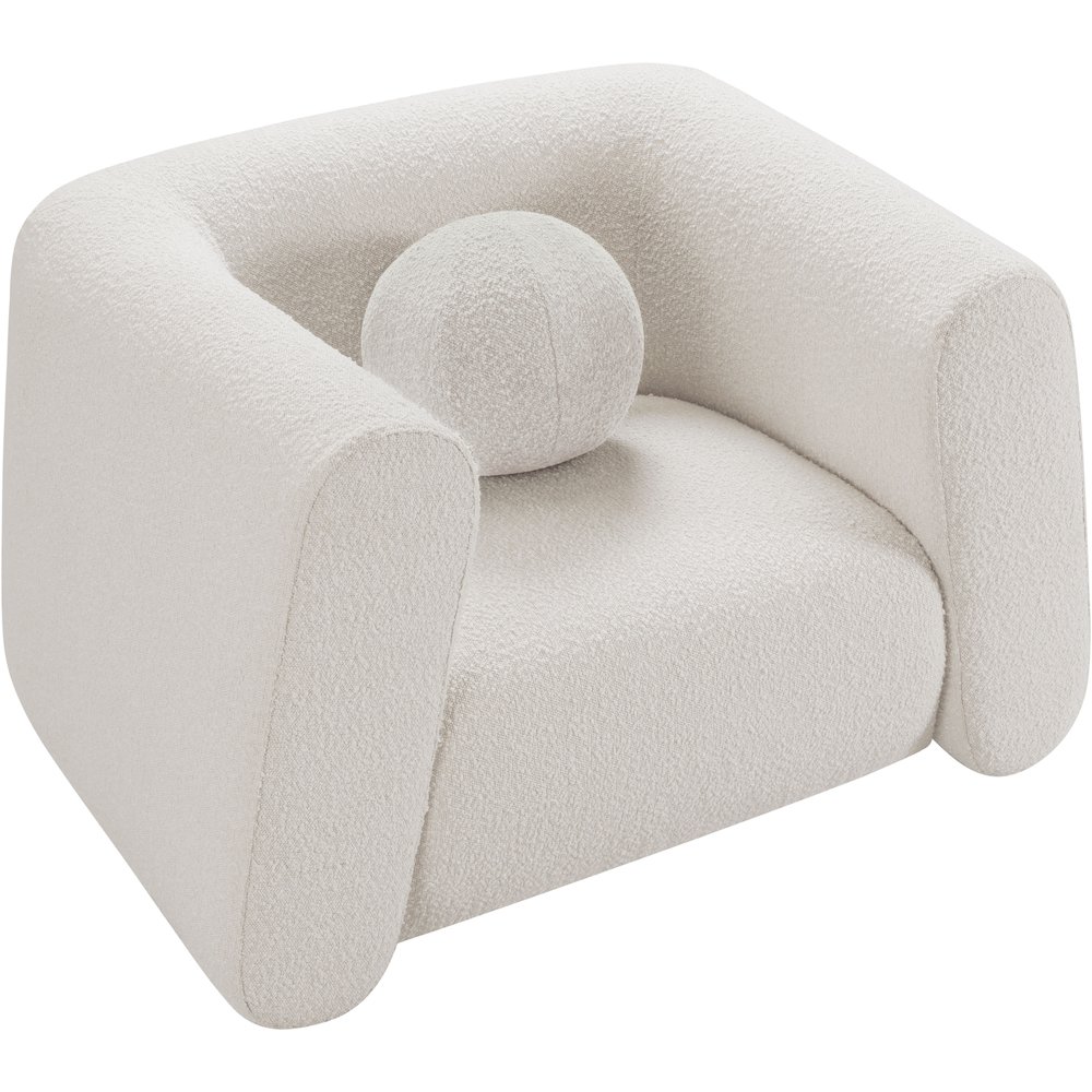 Abbington Cream Boucle Fabric Chair. Picture 3