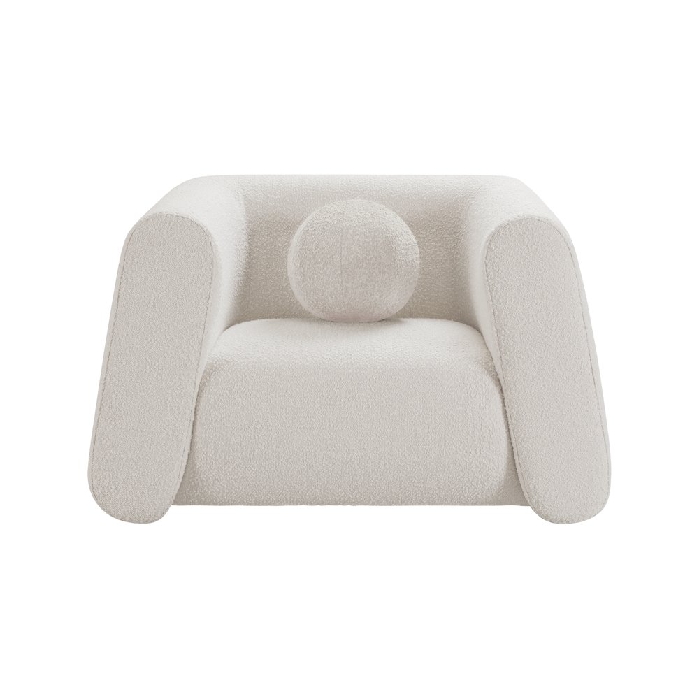 Abbington Cream Boucle Fabric Chair. Picture 4