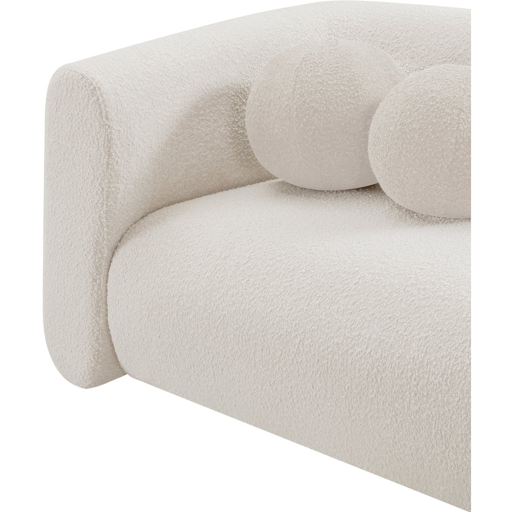 Abbington Cream Boucle Fabric Loveseat. Picture 10
