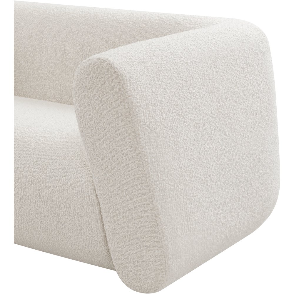Abbington Cream Boucle Fabric Loveseat. Picture 12