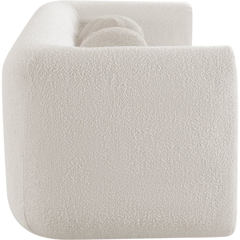 Abbington Cream Boucle Fabric Loveseat. Picture 8