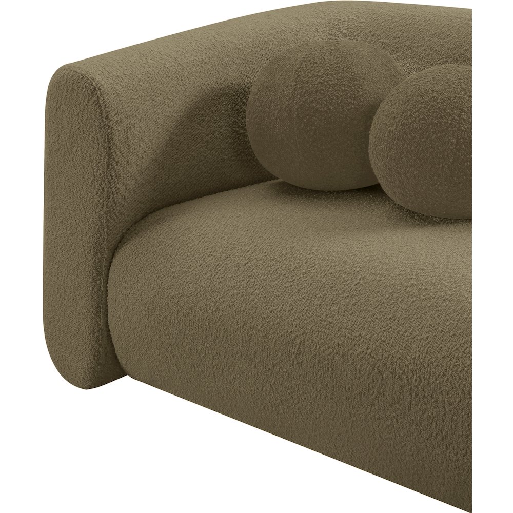 Abbington Olive Boucle Fabric Chair. Picture 10