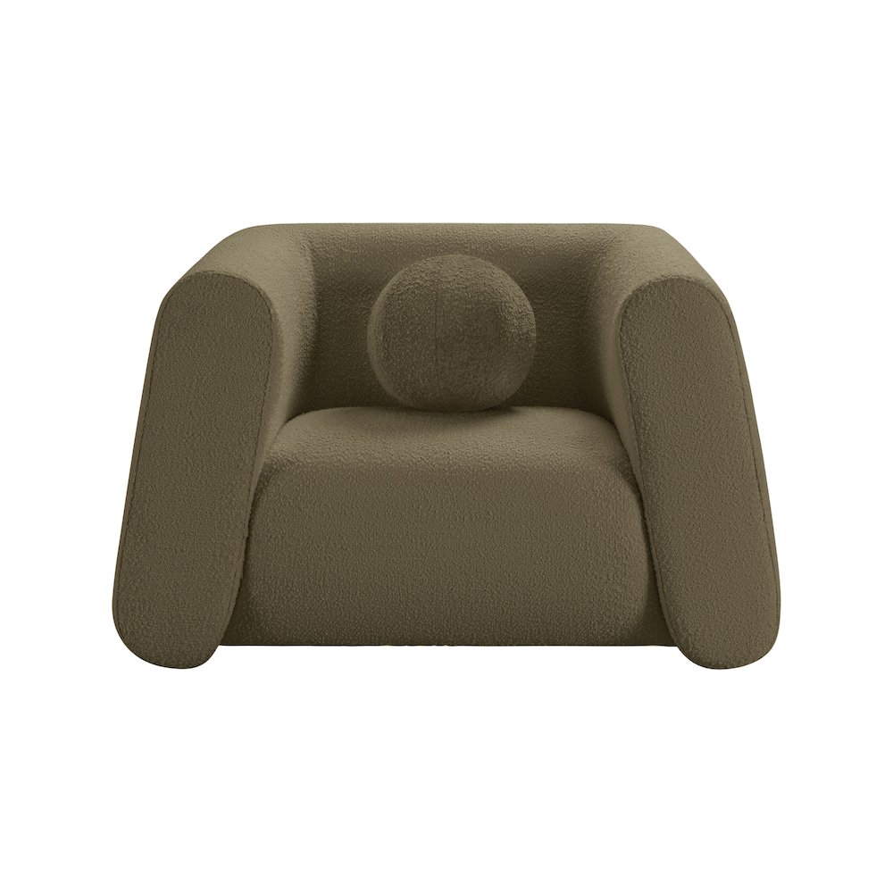 Abbington Olive Boucle Fabric Chair. Picture 4