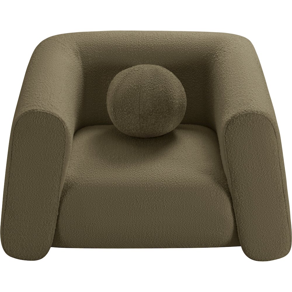 Abbington Olive Boucle Fabric Chair. Picture 5