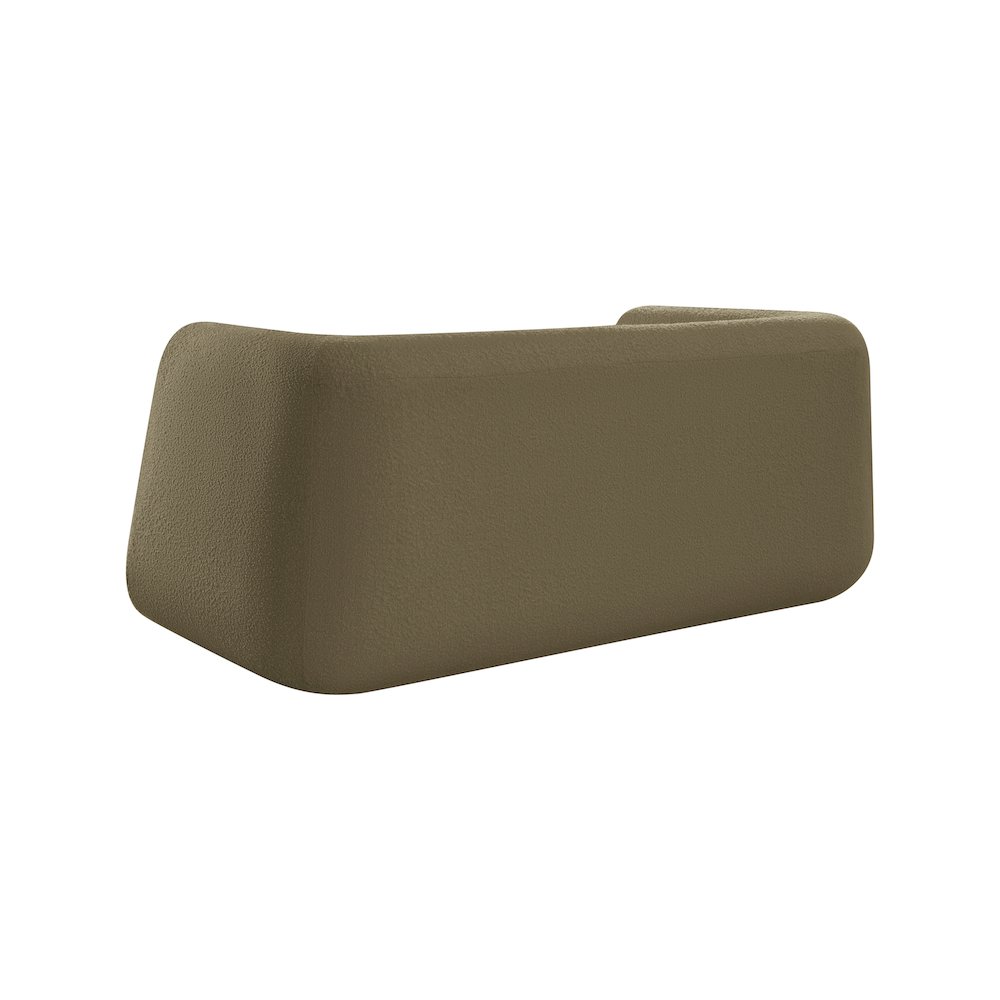 Abbington Olive Boucle Fabric Loveseat. Picture 7