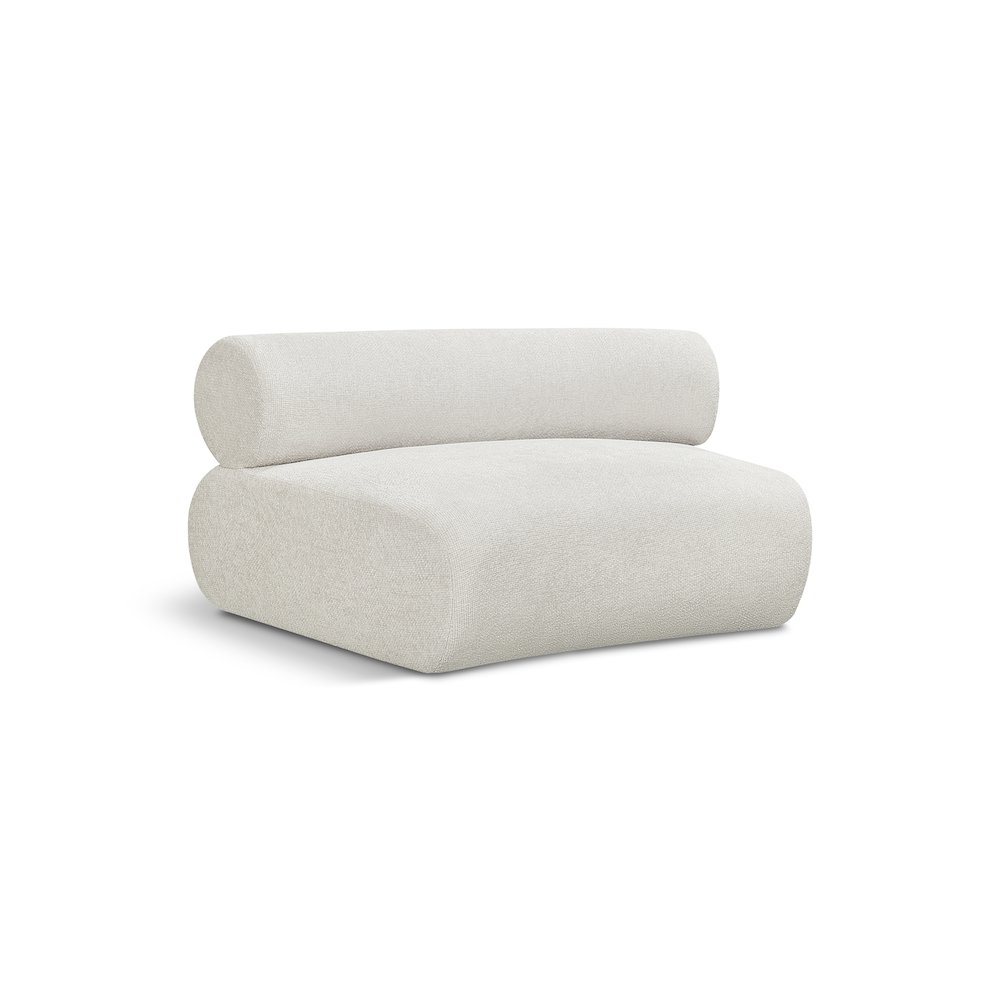 Bale Cream Chenille Fabric Modular Chair. Picture 1