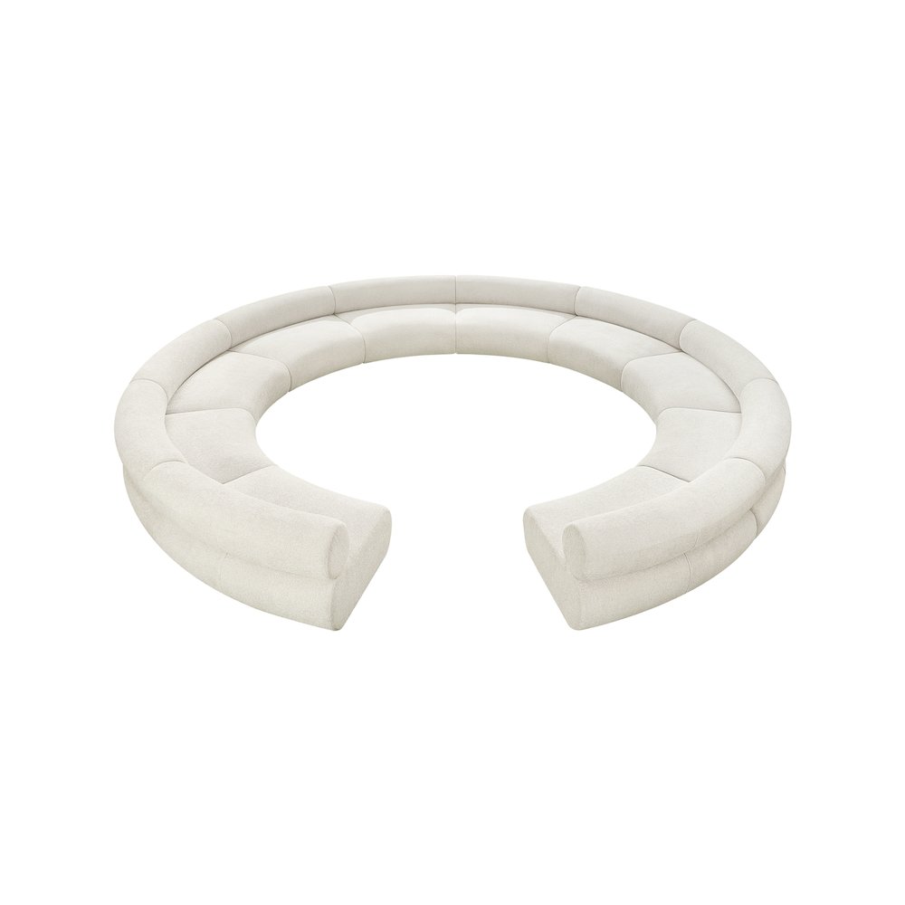 Bale Cream Chenille Fabric Modular Sofa. Picture 5