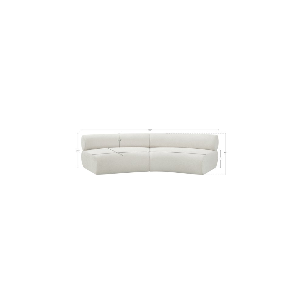 Bale Cream Chenille Fabric Modular Sofa. Picture 11