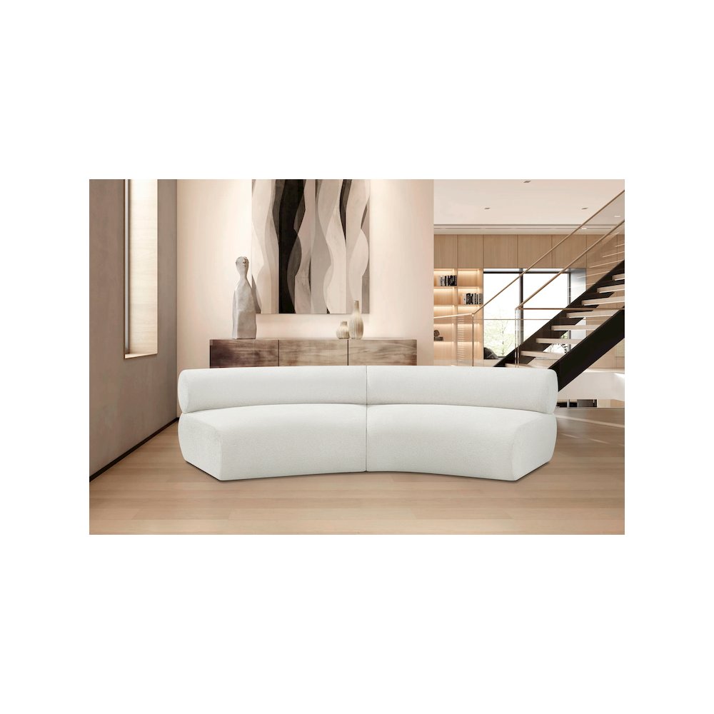 Bale Cream Chenille Fabric Modular Sofa. Picture 2