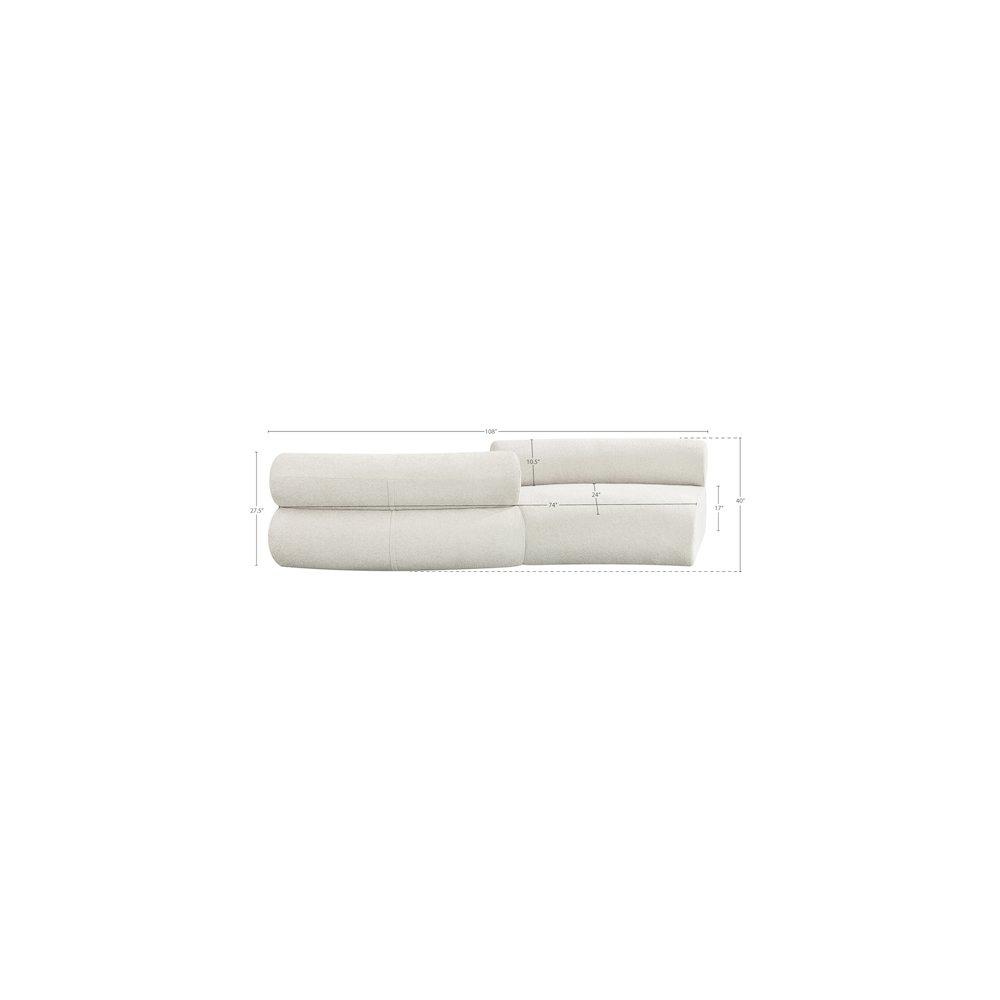 Bale Cream Chenille Fabric Modular Sofa. Picture 9