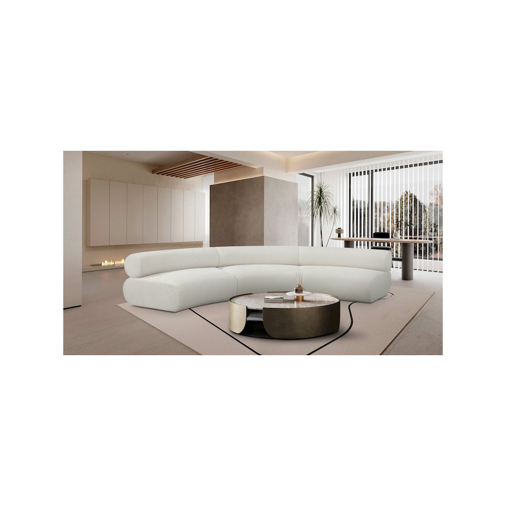 Bale Cream Chenille Fabric Modular Sofa. Picture 2