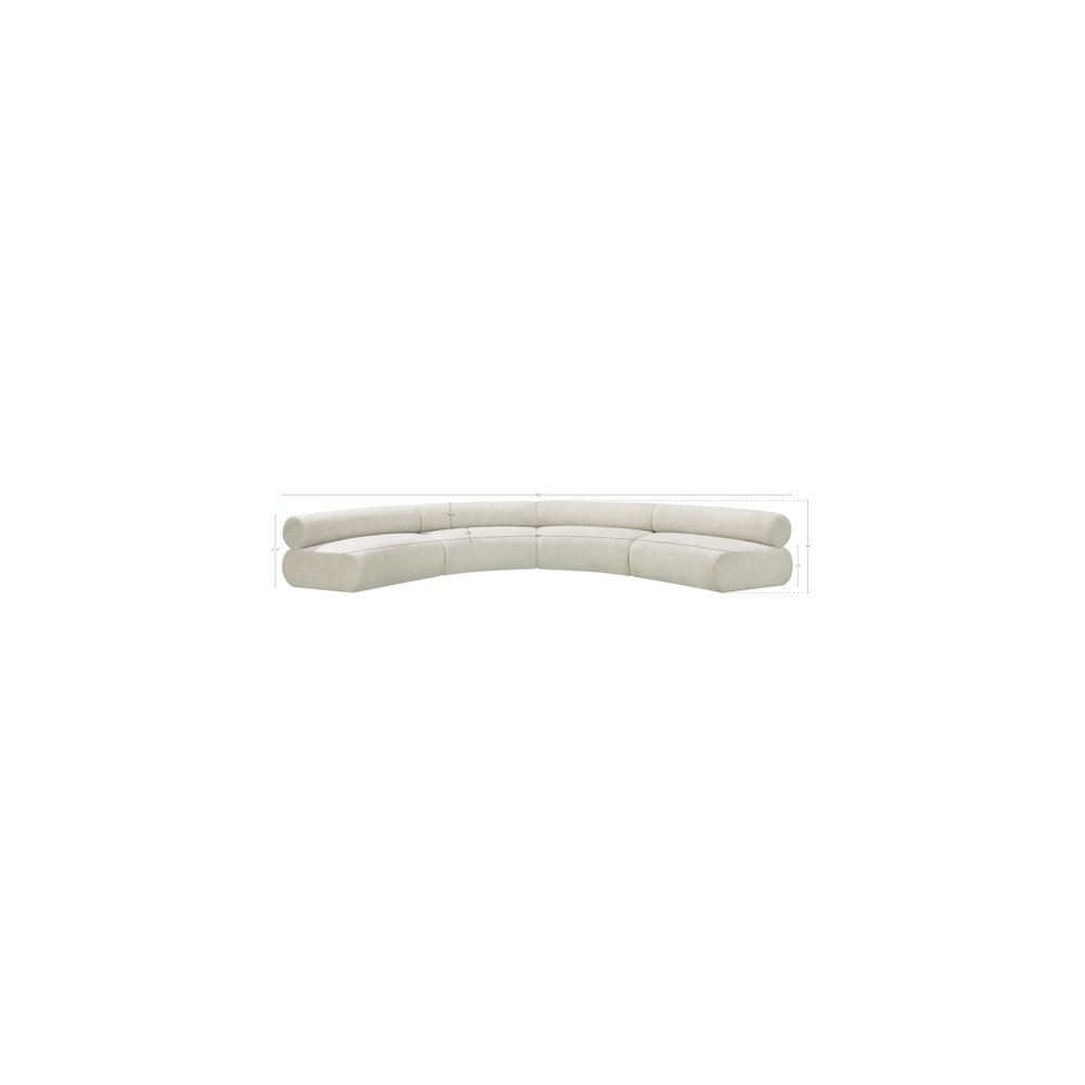 Bale Cream Chenille Fabric Modular Sofa. Picture 11