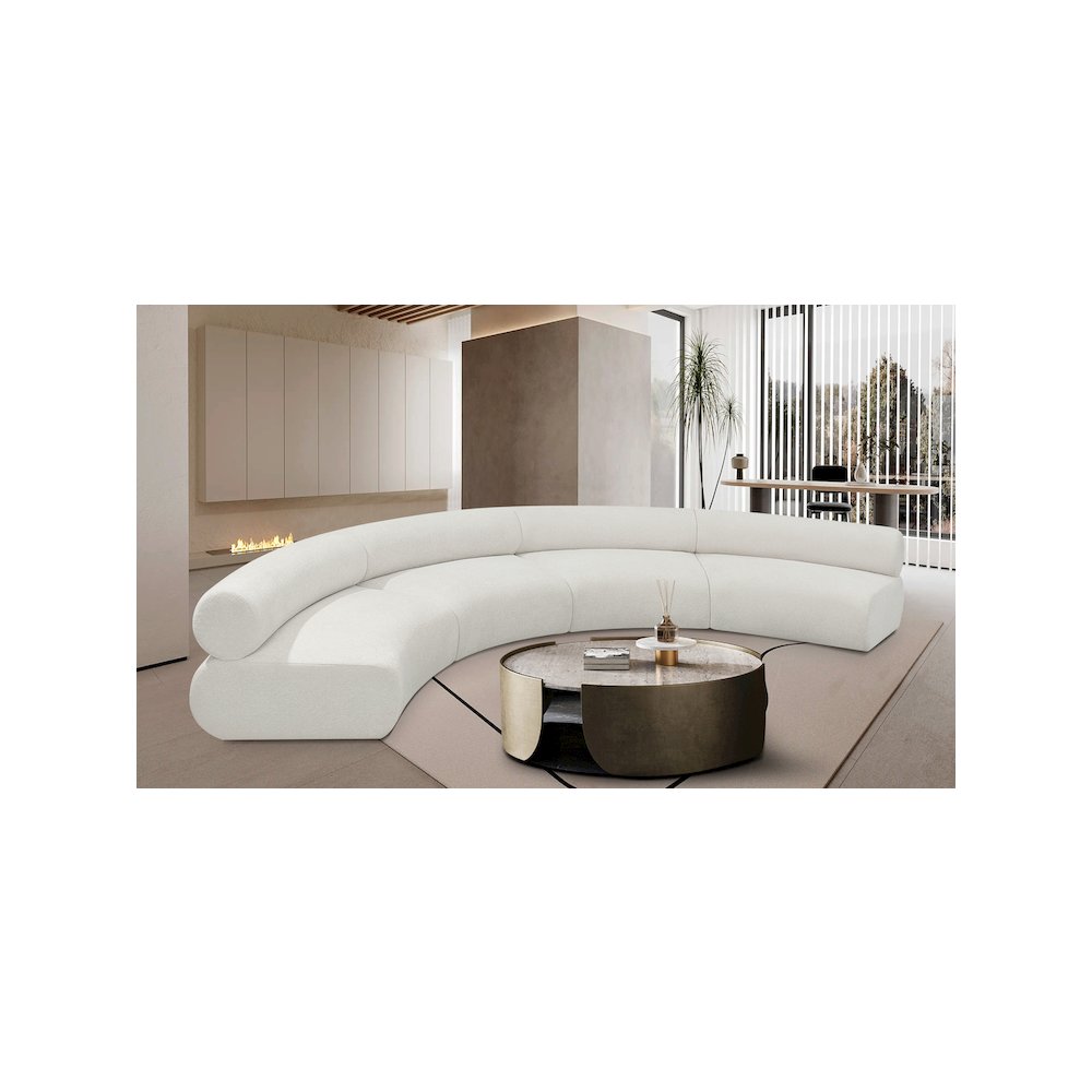 Bale Cream Chenille Fabric Modular Sofa. Picture 2
