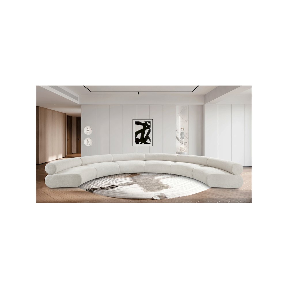 Bale Cream Chenille Fabric Modular Sofa. Picture 2