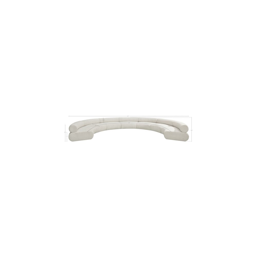 Bale Cream Chenille Fabric Modular Sofa. Picture 11
