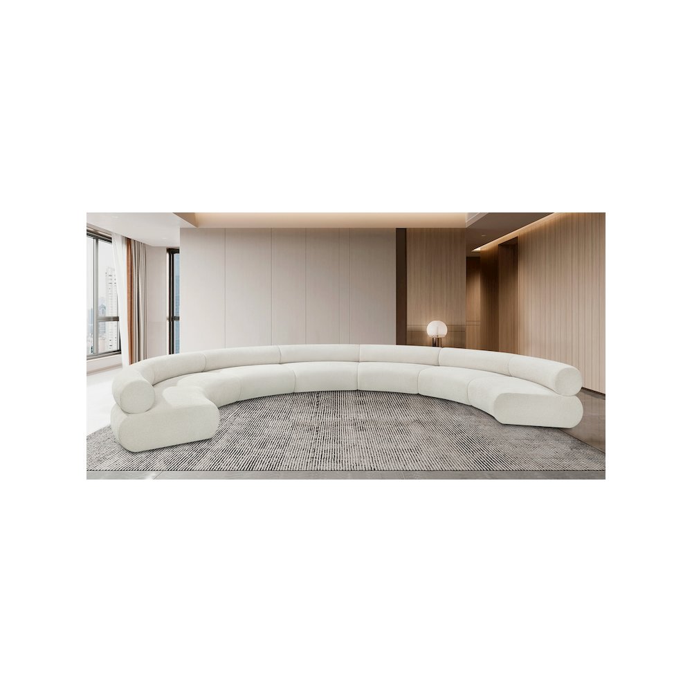 Bale Cream Chenille Fabric Modular Sofa. Picture 2