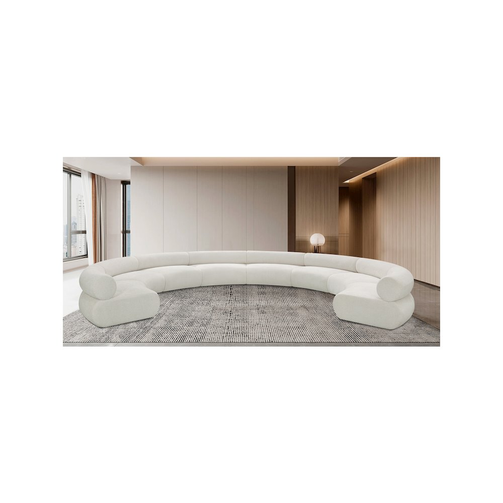 Bale Cream Chenille Fabric Modular Sofa. Picture 2