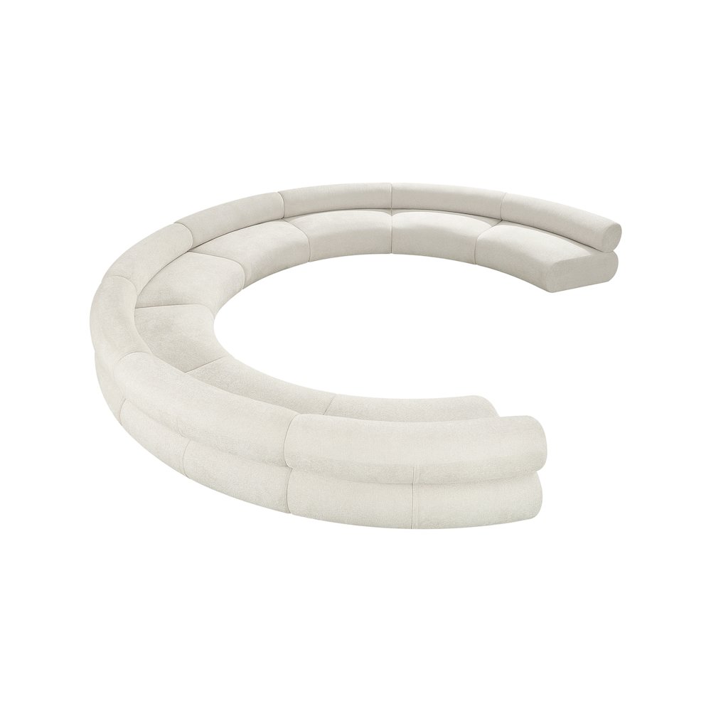 Bale Cream Chenille Fabric Modular Sofa. Picture 6