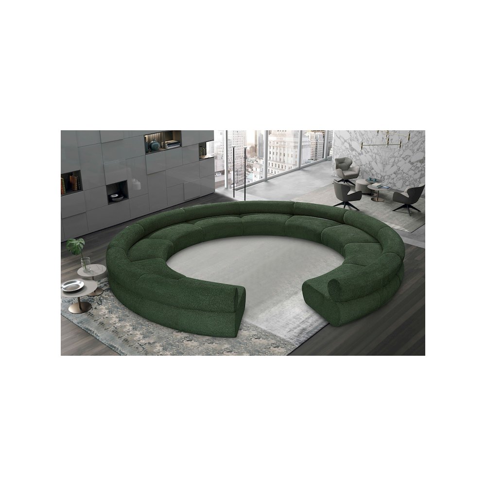 Bale Green Chenille Fabric Modular Sofa. Picture 2