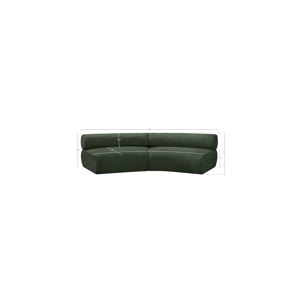 Bale Green Chenille Fabric Modular Sofa. Picture 11