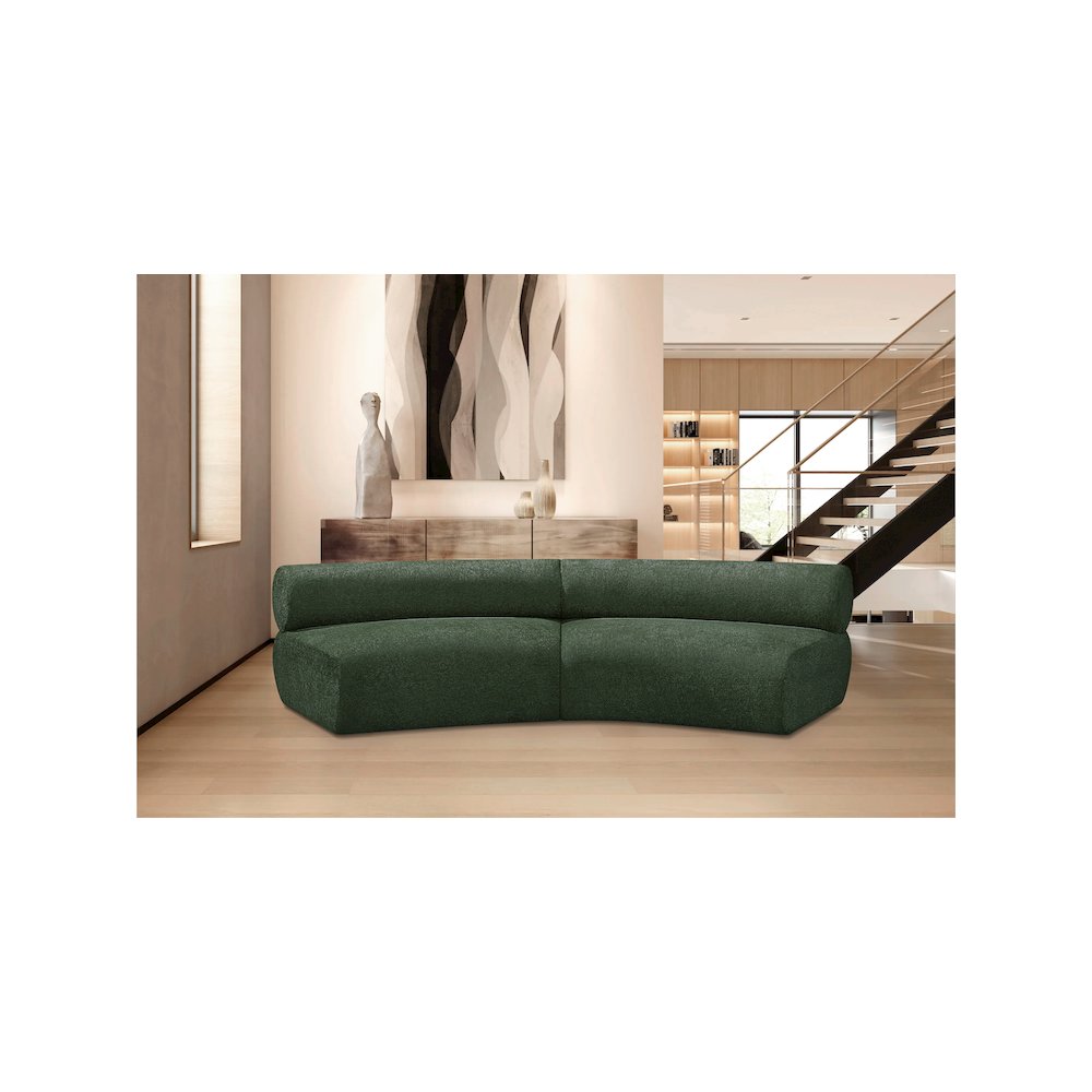 Bale Green Chenille Fabric Modular Sofa. Picture 2