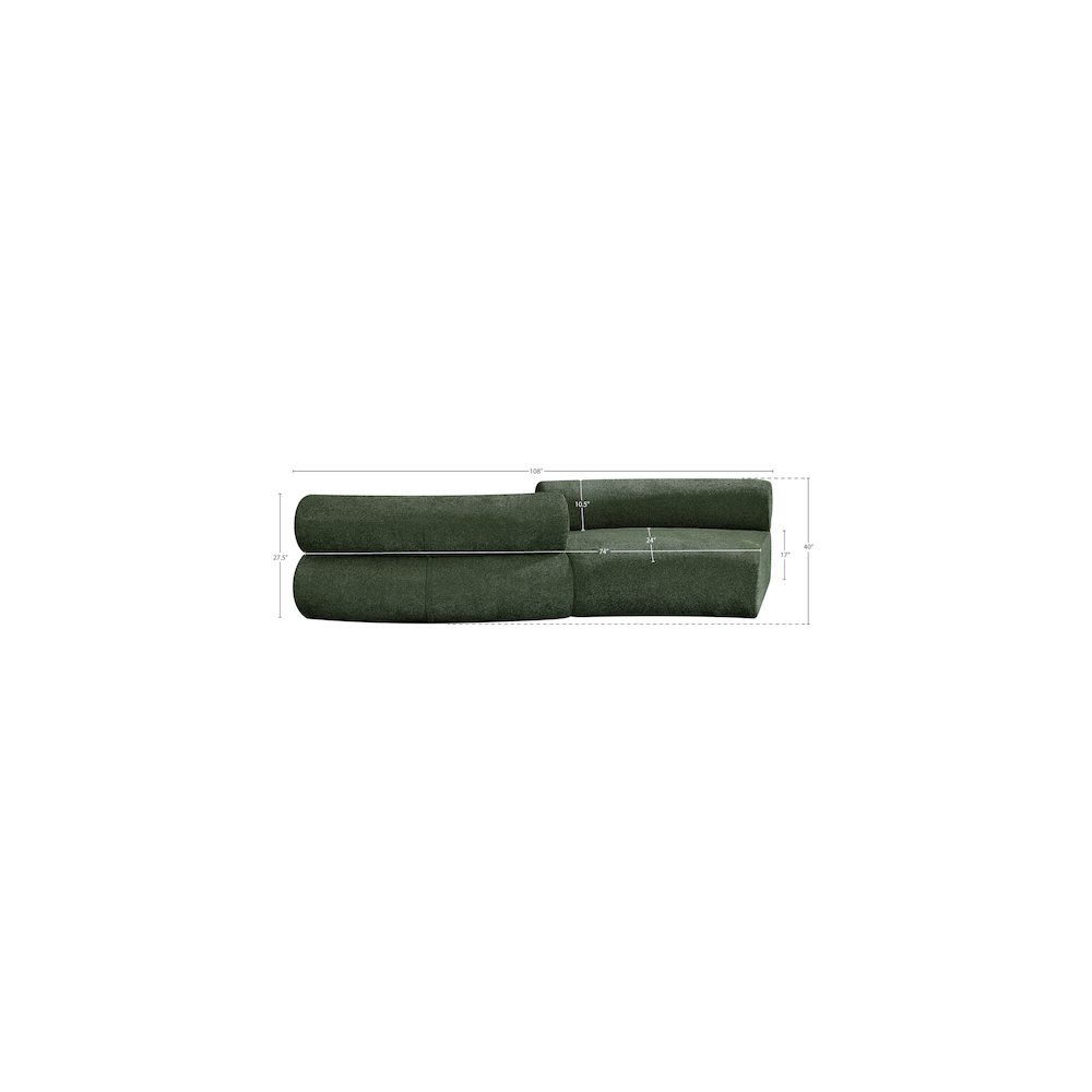 Bale Green Chenille Fabric Modular Sofa. Picture 10