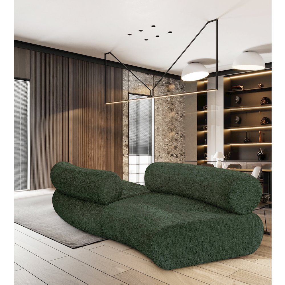 Bale Green Chenille Fabric Modular Sofa. Picture 2