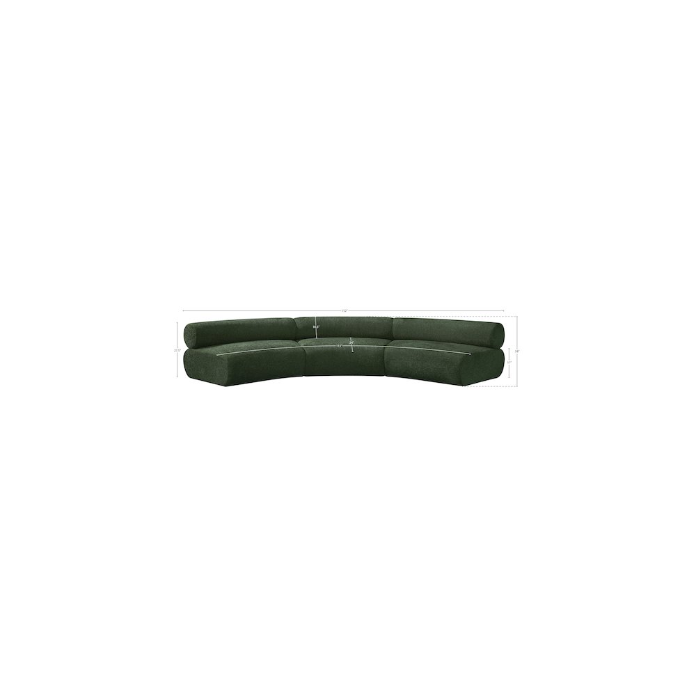 Bale Green Chenille Fabric Modular Sofa. Picture 12