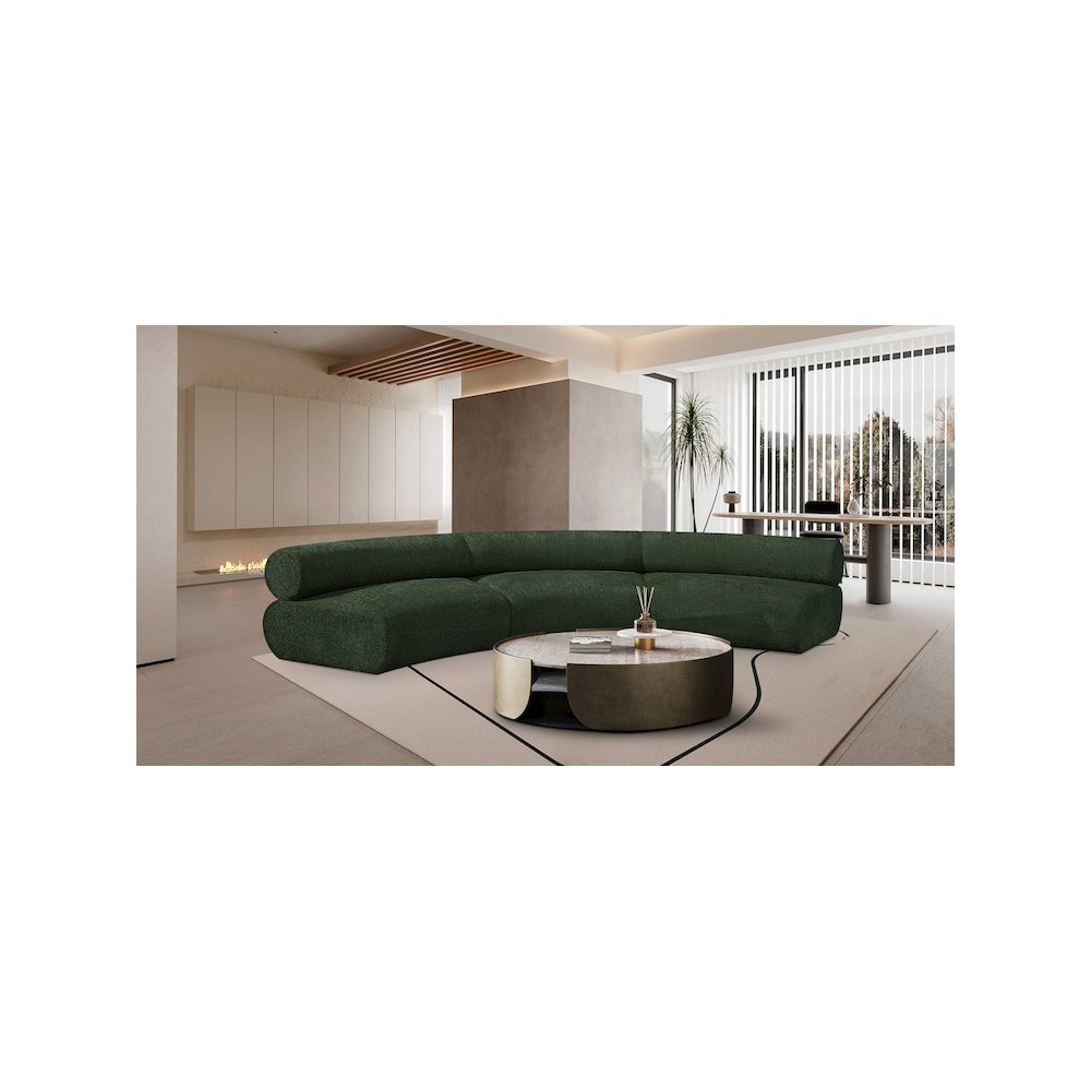 Bale Green Chenille Fabric Modular Sofa. Picture 2