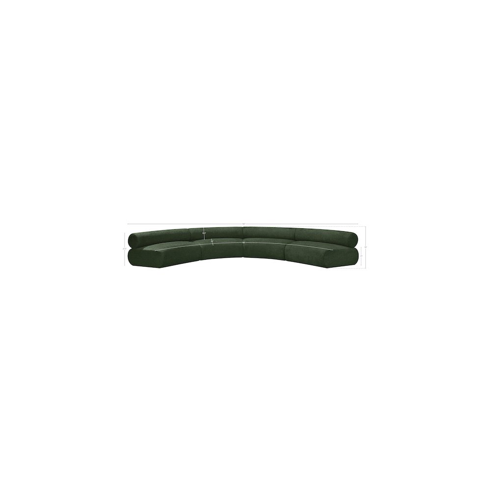 Bale Green Chenille Fabric Modular Sofa. Picture 11