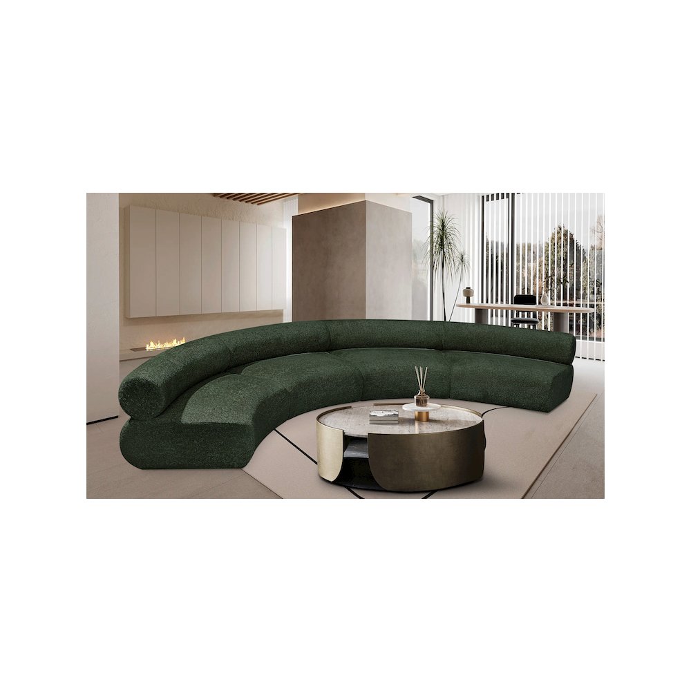 Bale Green Chenille Fabric Modular Sofa. Picture 2
