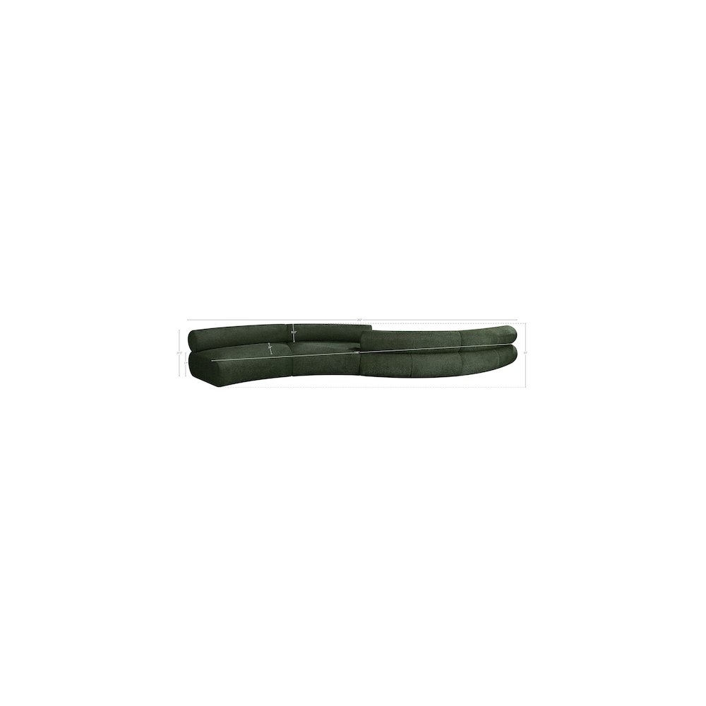 Bale Green Chenille Fabric Modular Sofa. Picture 9