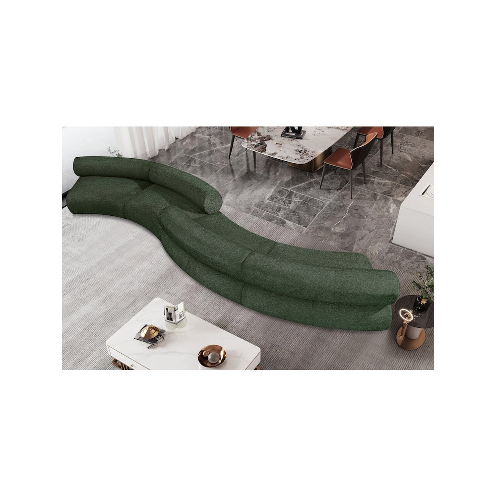 Bale Green Chenille Fabric Modular Sofa. Picture 2