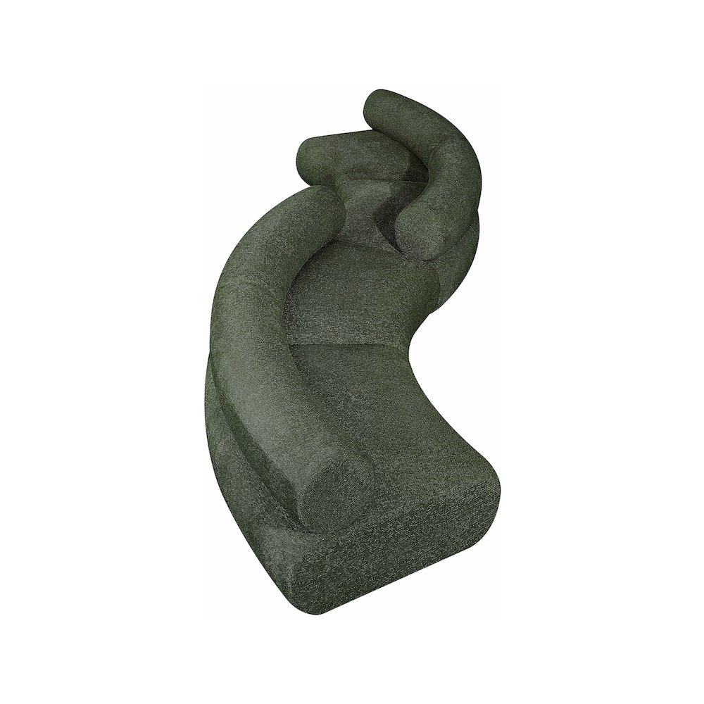 Bale Green Chenille Fabric Modular Sofa. Picture 4