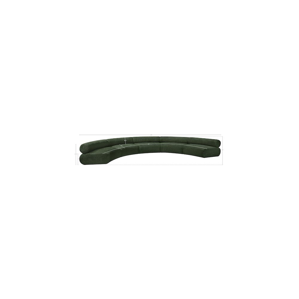 Bale Green Chenille Fabric Modular Sofa. Picture 11