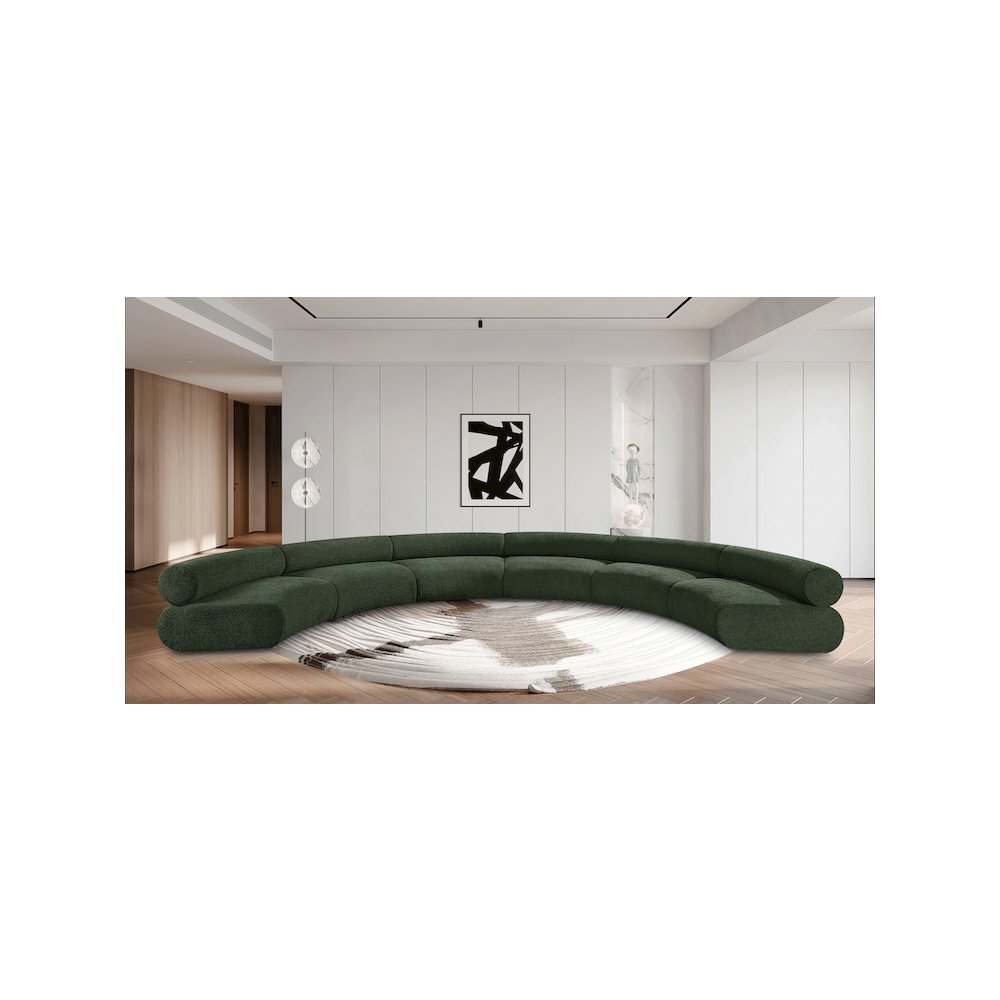 Bale Green Chenille Fabric Modular Sofa. Picture 2