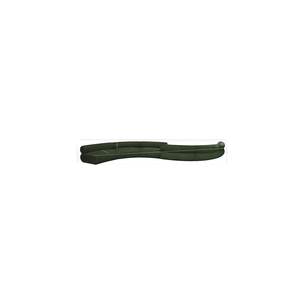 Bale Green Chenille Fabric Modular Sofa. Picture 11