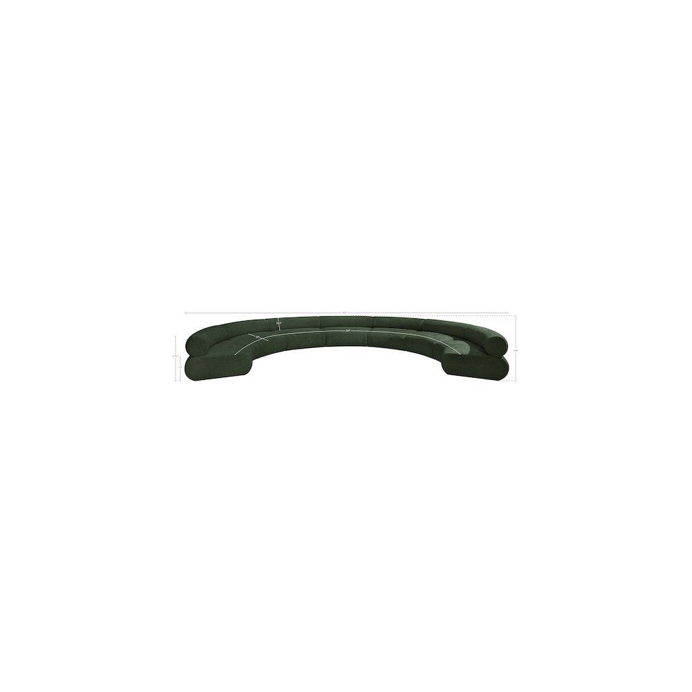Bale Green Chenille Fabric Modular Sofa. Picture 11