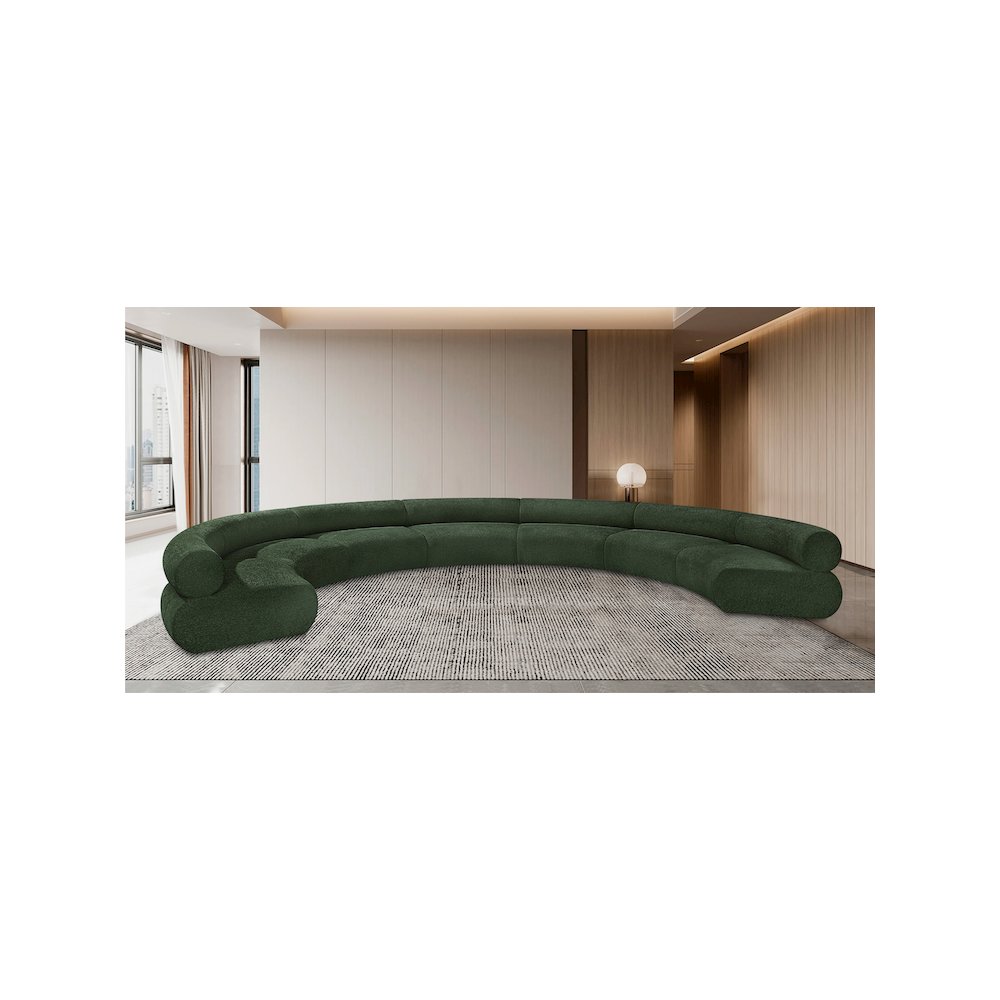 Bale Green Chenille Fabric Modular Sofa. Picture 2