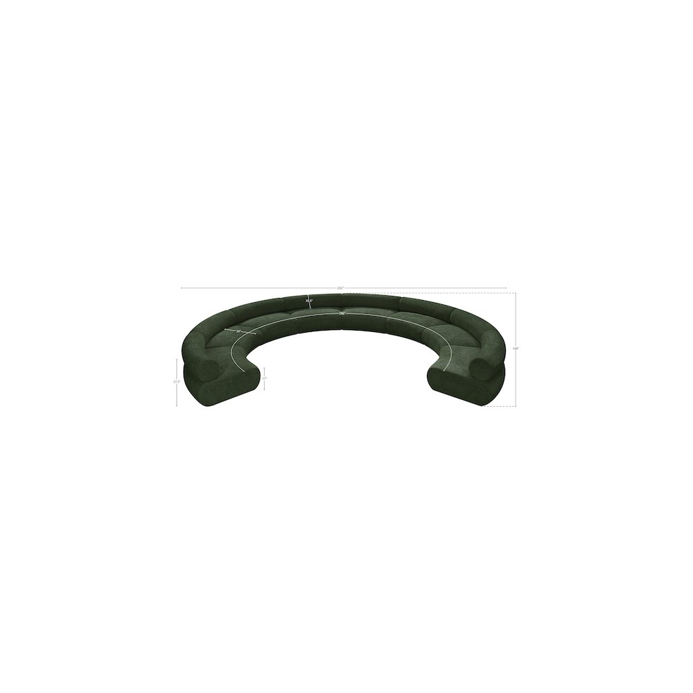 Bale Green Chenille Fabric Modular Sofa. Picture 12
