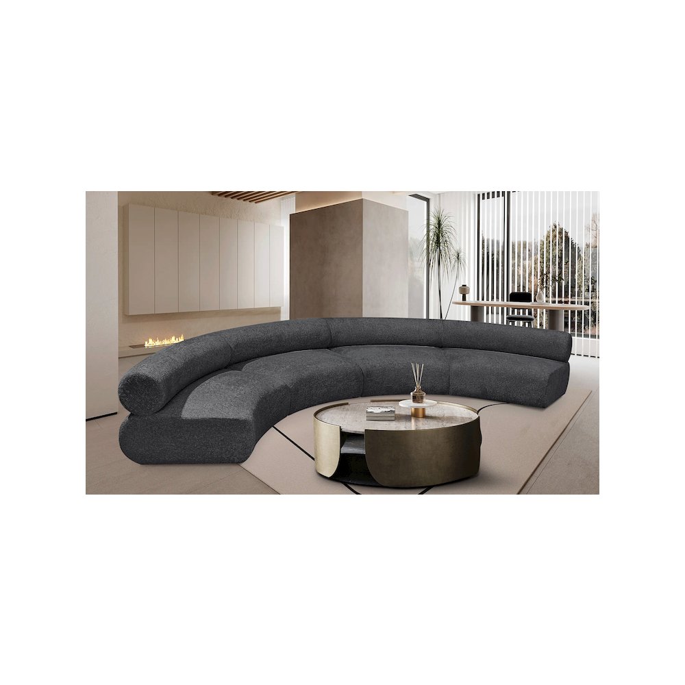 Bale Grey Chenille Fabric Modular Sofa. Picture 2