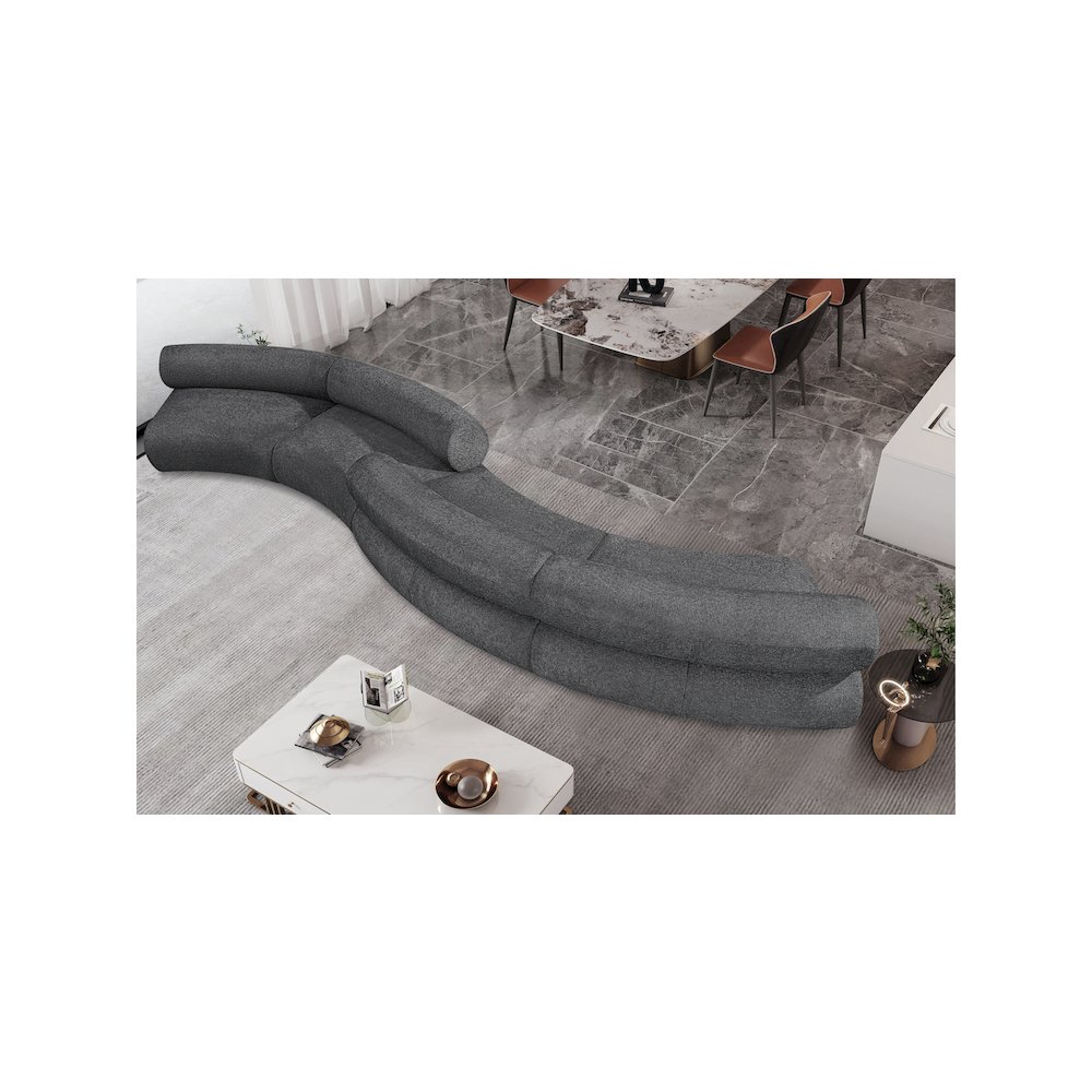 Bale Grey Chenille Fabric Modular Sofa. Picture 2