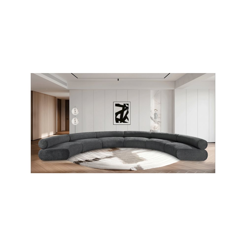 Bale Grey Chenille Fabric Modular Sofa. Picture 2