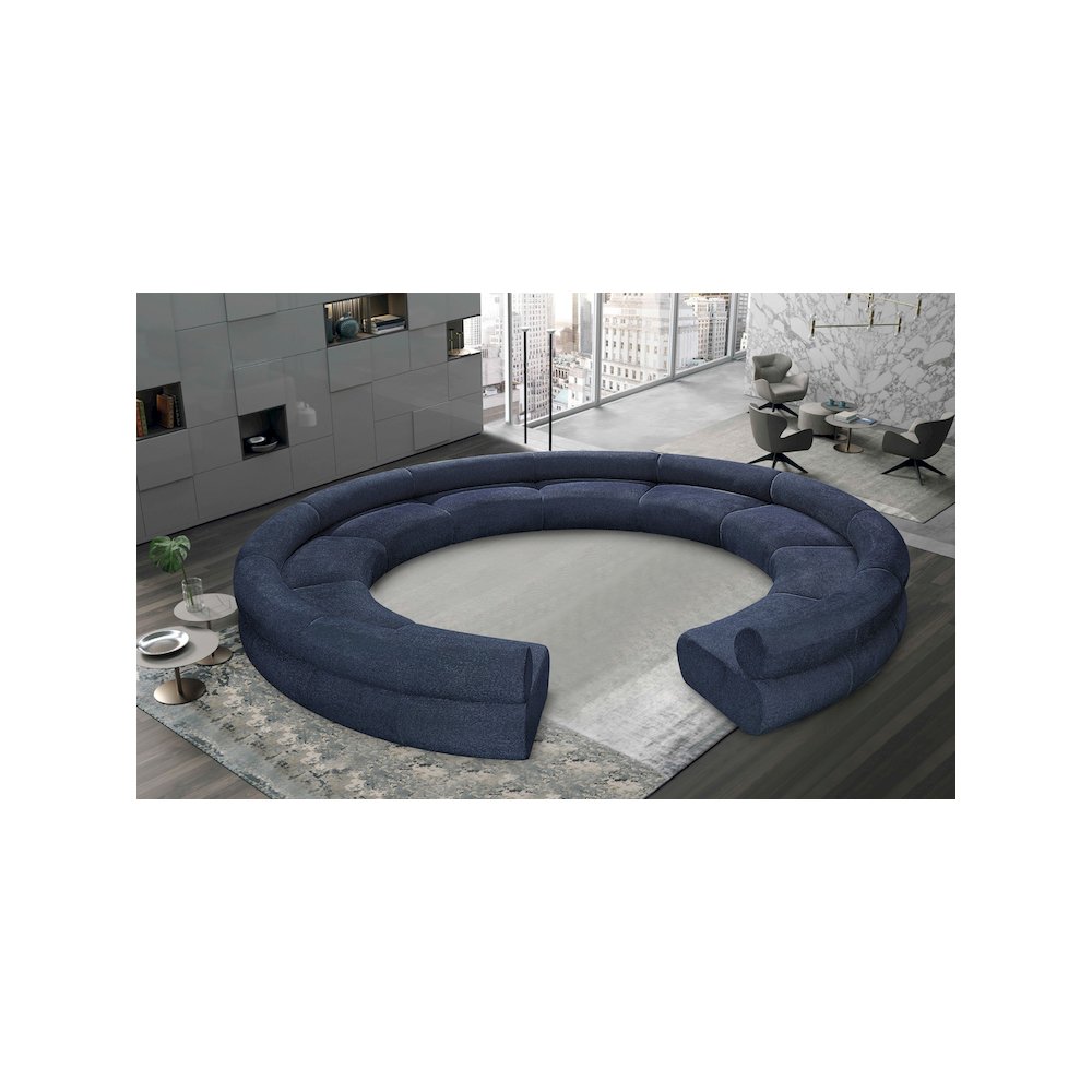 Bale Navy Chenille Fabric Modular Sofa. Picture 2