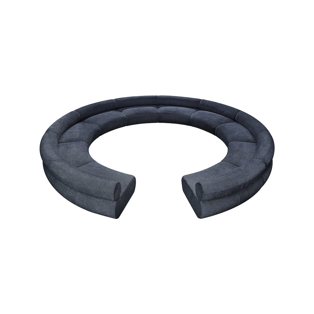 Bale Navy Chenille Fabric Modular Sofa. Picture 5