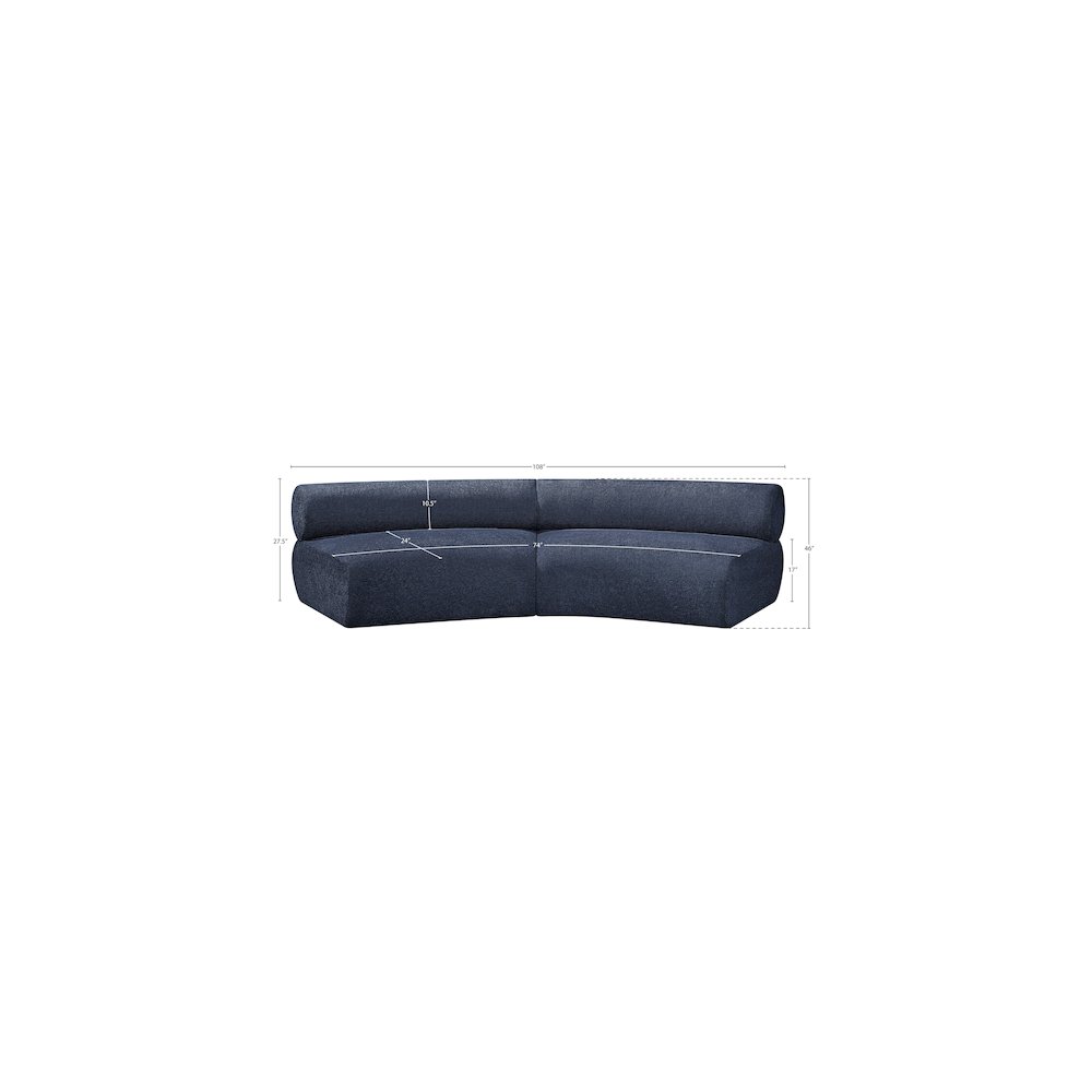 Bale Navy Chenille Fabric Modular Sofa. Picture 11